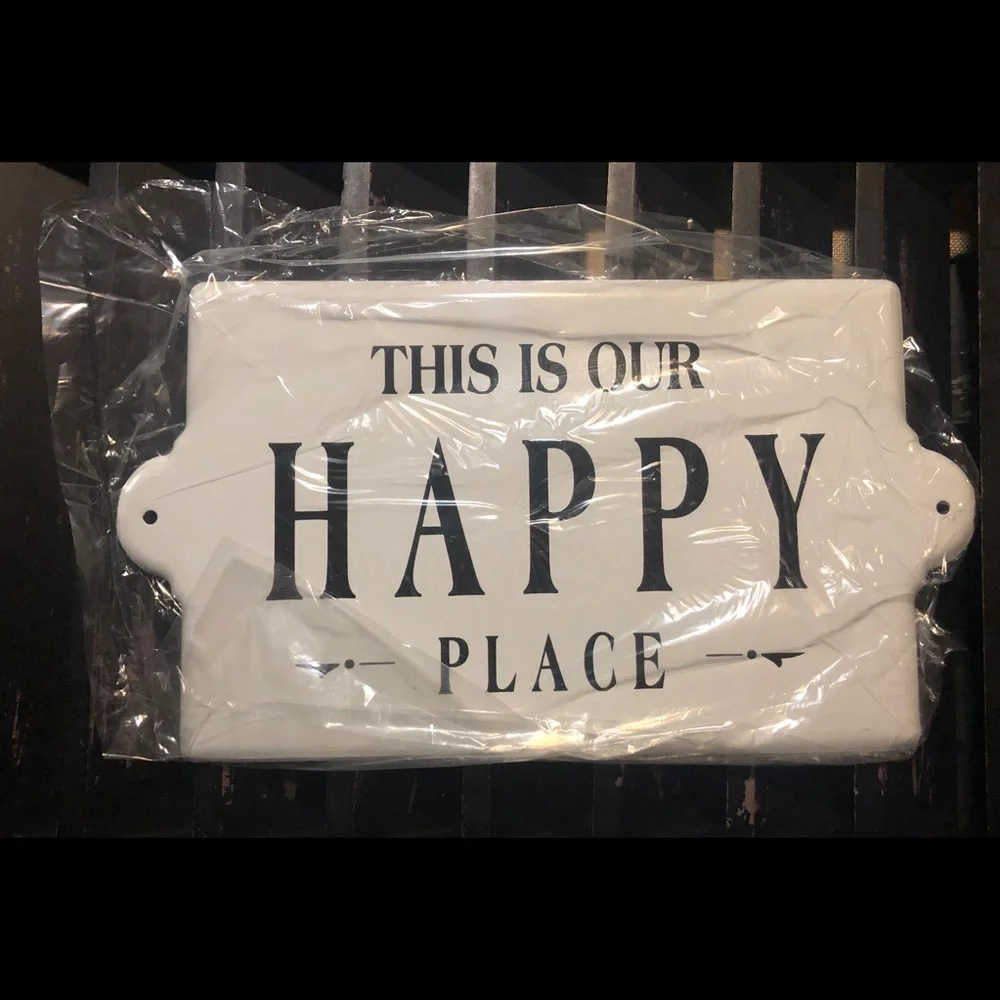 CREATIVE CO-OP Enameled Wall Plaque Sign